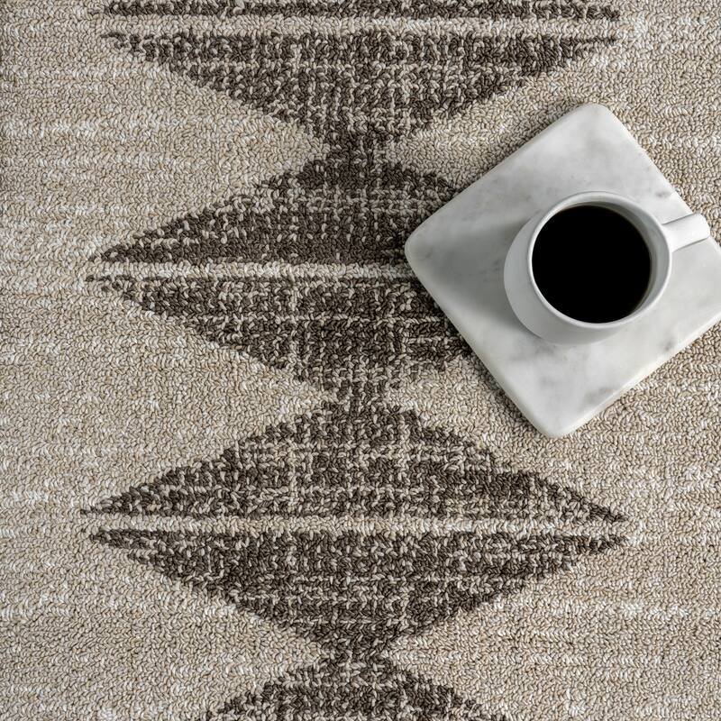 Autumn Geometric Tasseled Area Rug