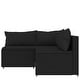 preview thumbnail 12 of 100, vidaXL Patio Corner Sofa with Cushions Black/Brown/Gray Poly Rattan