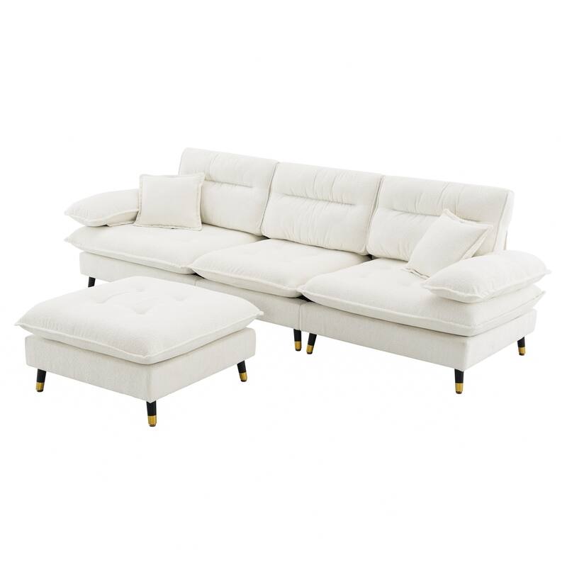 4-seater tufted sofa set