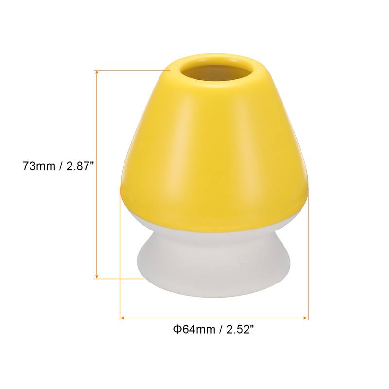 Ceramic Chasen Stand 73mm Matcha Whisk Holder Teas Set Whisks Stand - Yellow White