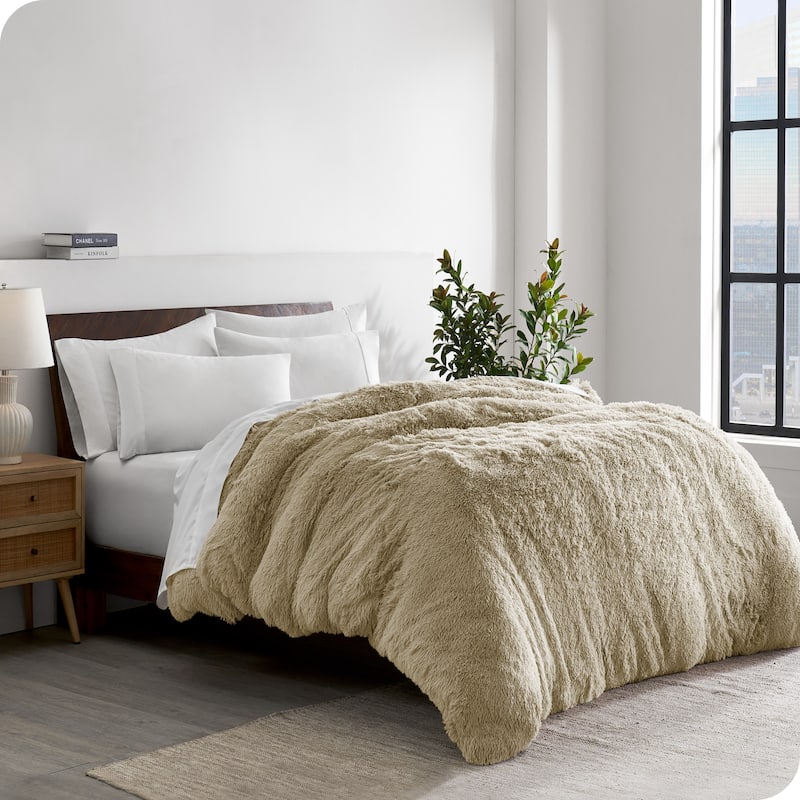 Bare Home Shaggy Faux Fur Duvet Cover
