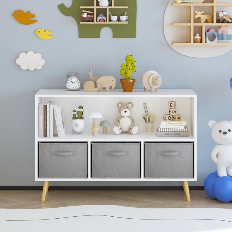 Children's Book Display, Toy Storage Cabinet Organizer