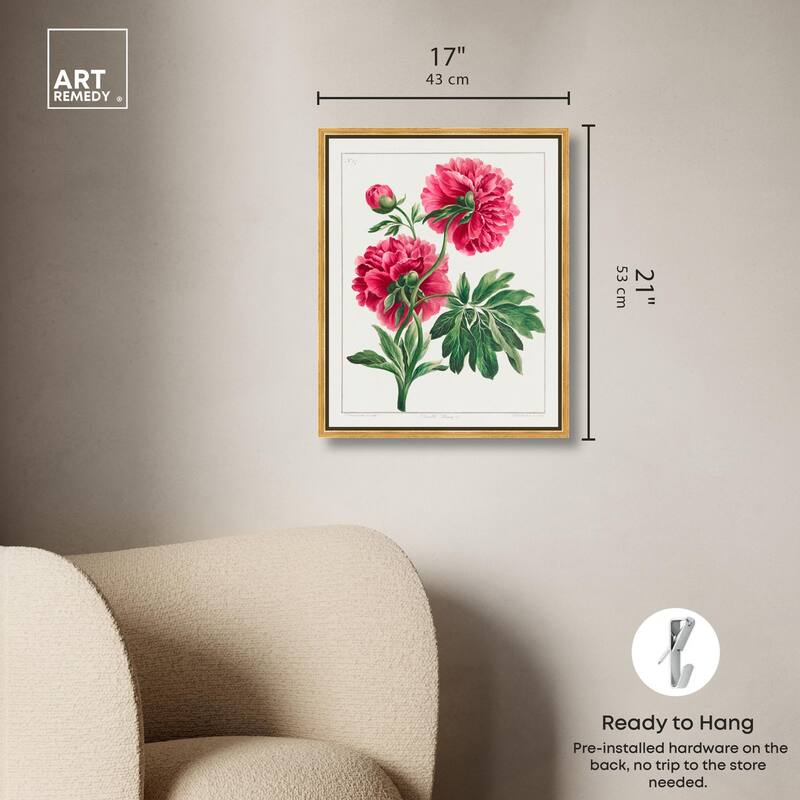 Double Peony (1789) Canvas by Art Remedy