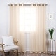 preview thumbnail 1 of 33, Aurora Home Linen-Textured Semi-Sheer Bronze Grom Curtain Panels Panels of 2-84" & 96"