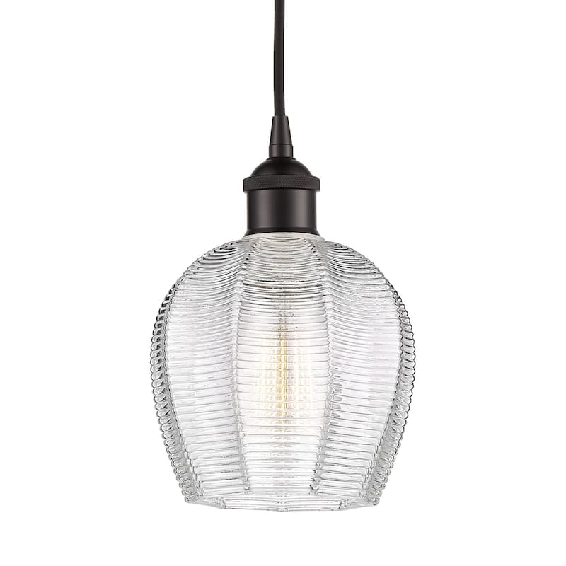 Innovations Lighting 616-1P-10-6 Norfolk Pendant Norfolk 6" Wide Mini - Oil Rubbed Bronze / Clear