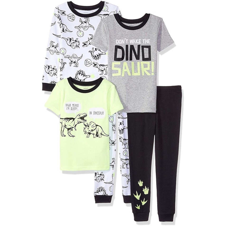Shop Carter S Boys Little 5 Piece Cotton Snug Fit Pajamas Dino