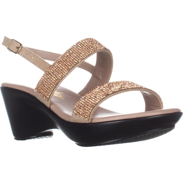 rose gold slingback sandals