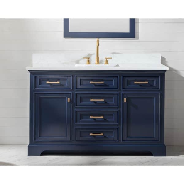 slide 2 of 15, Milano 54" Single Vanity in Blue