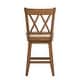 preview thumbnail 64 of 65, Eleanor Double X Back Wood Swivel Bar Stool by iNSPIRE Q Classic