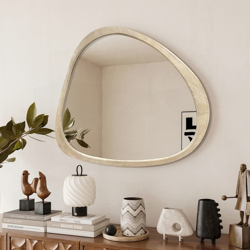 Solid Wood Wall Mirror Wooden Framed Mirror Large Sized Dressing Mirror