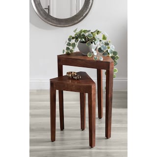 Kate and Laurel Talcott Wood Nesting Table Set