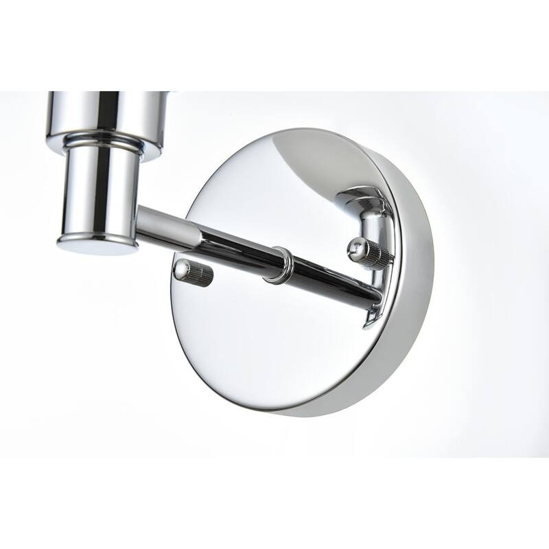 Corda 1 Light Black and Frosted White Bath Sconce
