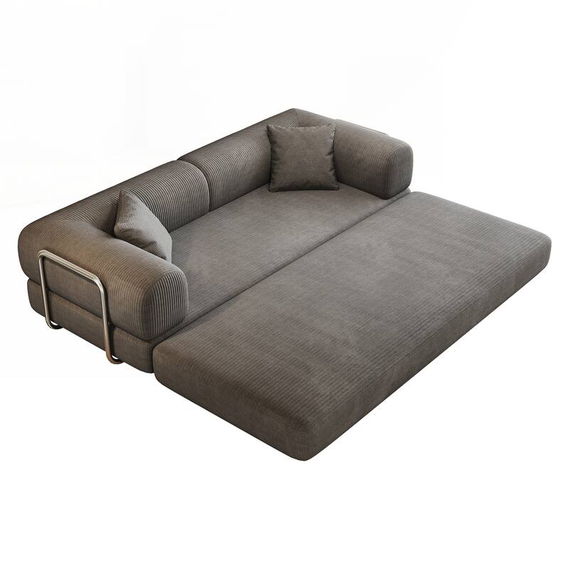 Compression Sofa,Convertible Floor Sofa Bed-with Pillow Back Support Armrest,Comfy Futon Couch Sleeper Bed