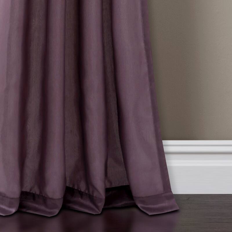 Silver Orchid Page Two-tone Faux Silk Glamorous Sequins Sparkle Single Curtain Panel