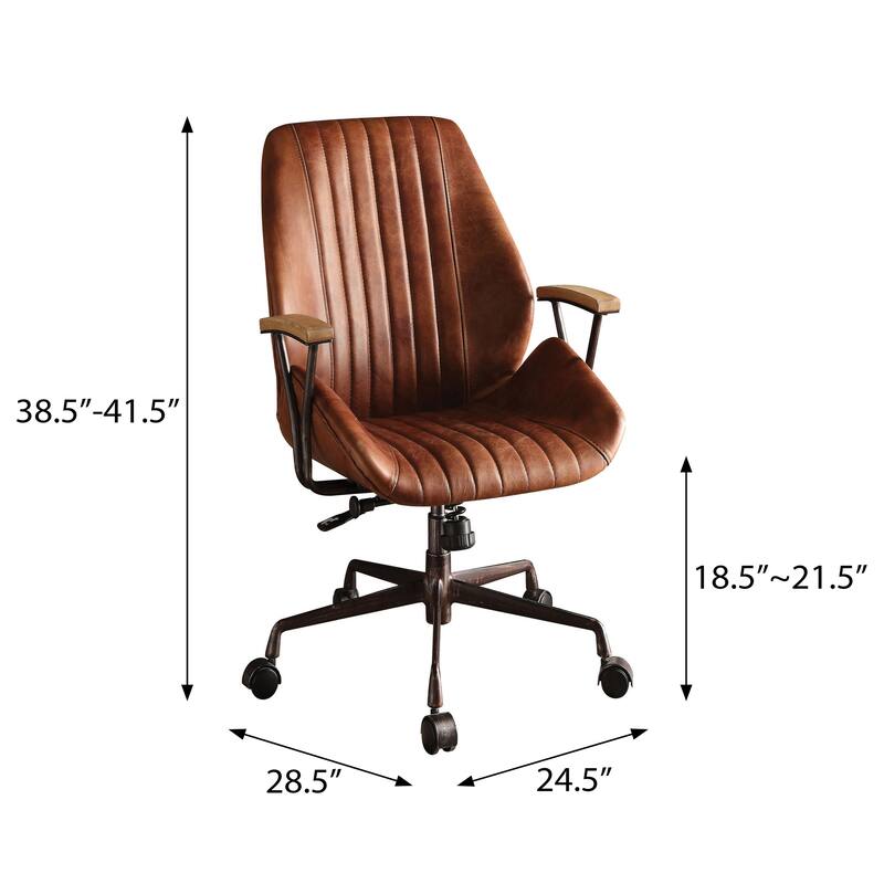 Top Grain Leather Executive Office Chair, Swivel Seat with Pneumatic Lift, Stylish and Functional Design