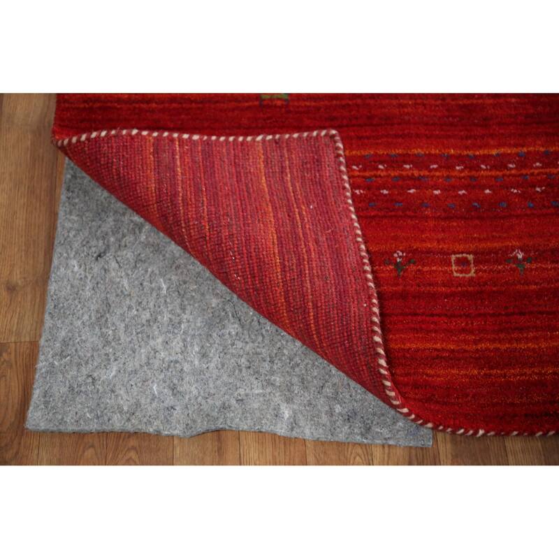 Tribal Gabbeh Indian Area Rug Hand-Knotted Modern Wool Carpet - 8'0" x 9'5"