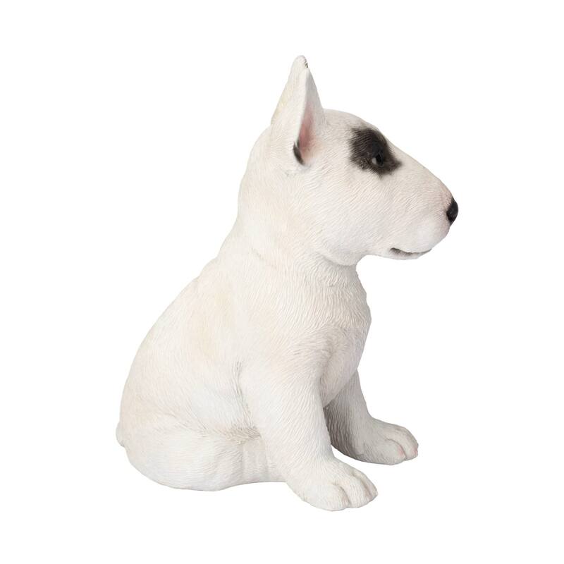 Sitting Bull Terrier Puppy Outdoor Garden Statue- 7"