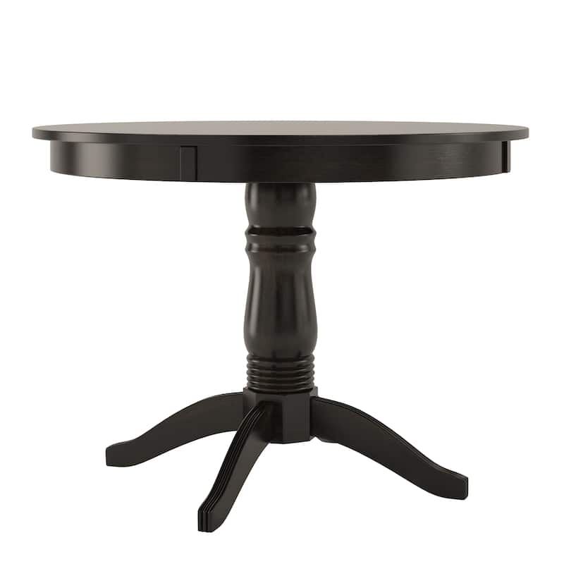 Wilmington II Round Pedestal Base Dining Table by iNSPIRE Q Classic - Antique Black