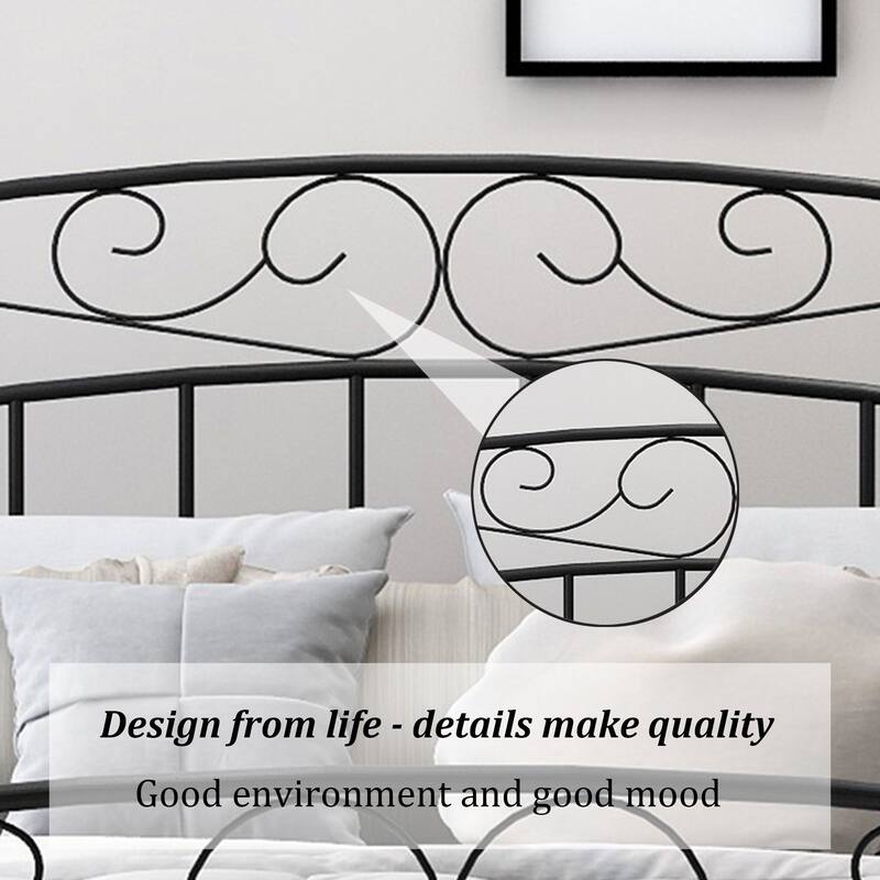 Alazyhome Traditional Metal 4-post Canopy Bed Frame
