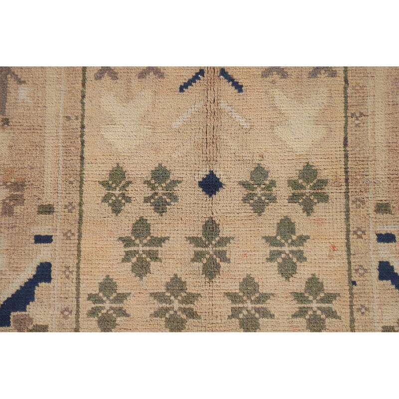 Garden Design Bakhtiari Persian Vintage Rug Handmade Peach Wool Carpet - 6'9"x 10'4"