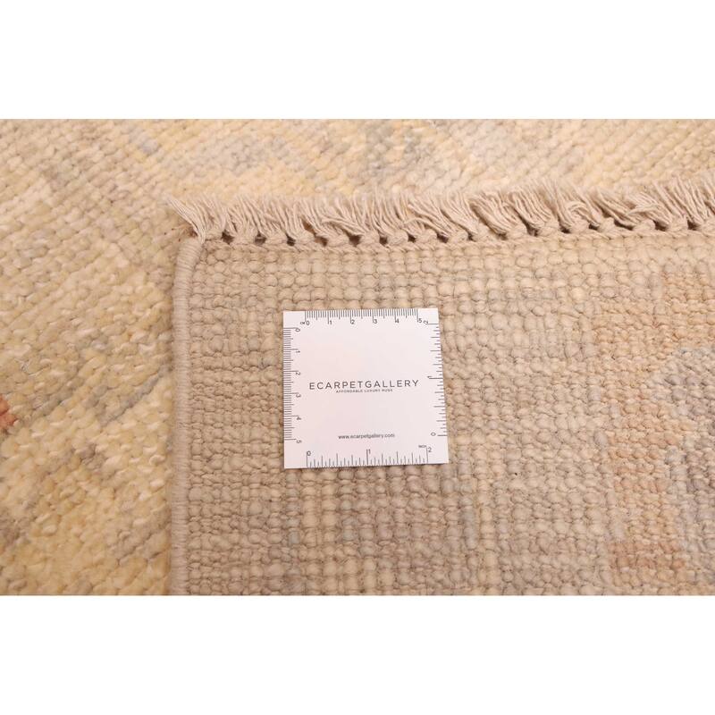 ECARPETGALLERY Hand-knotted Kavya Oushak Beige Wool Rug - 9'1 x 12'1
