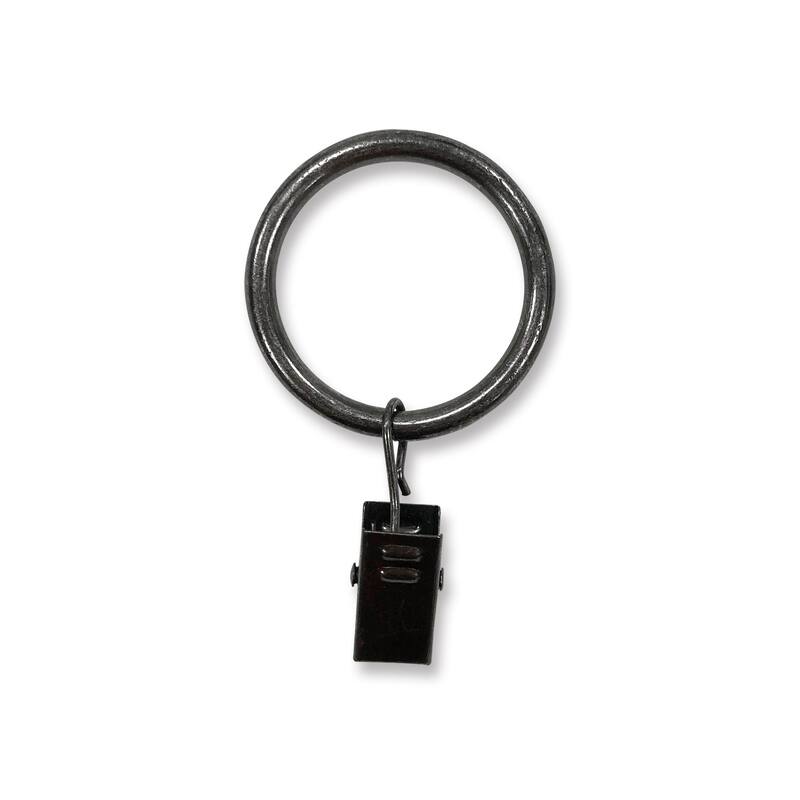 Lumi 1-1/4 in. Clip Rings For 3/4 in. Curtain Rods(7-Pack) - 1.25"