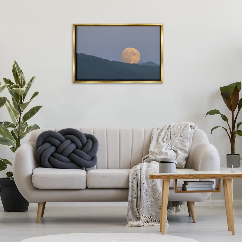 Stupell Majestic Moonrise Landscape Framed Floater Canvas Wall Art Design By Nancy Crowell