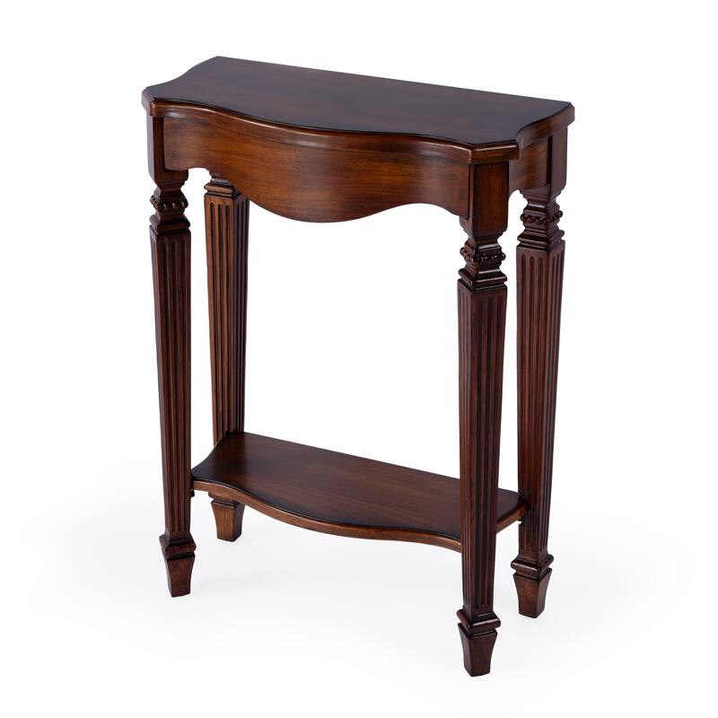 Cheshire 22 in. W Rectangular Wood Ballerina Console Table with Open Shelf - Antique Cherry