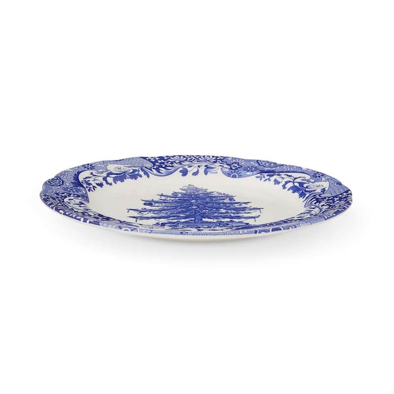 Spode Blue Italian Christmas Tree Plate - 10.6-Inch