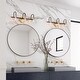 preview thumbnail 2 of 14, 2/3/4-Light Modern Gold Bathroom Vanity Light Clear Glass Wall Sconce Lighting