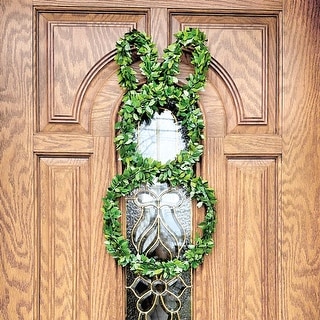 Fraser Hill Farm 24-inch Boxwood Bunny Wreath