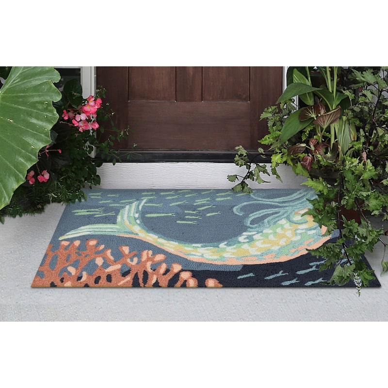 Liora Manne Frontporch Siren Sighting Indoor/Outdoor Area Rug - 2'6" x 4' - Ocean