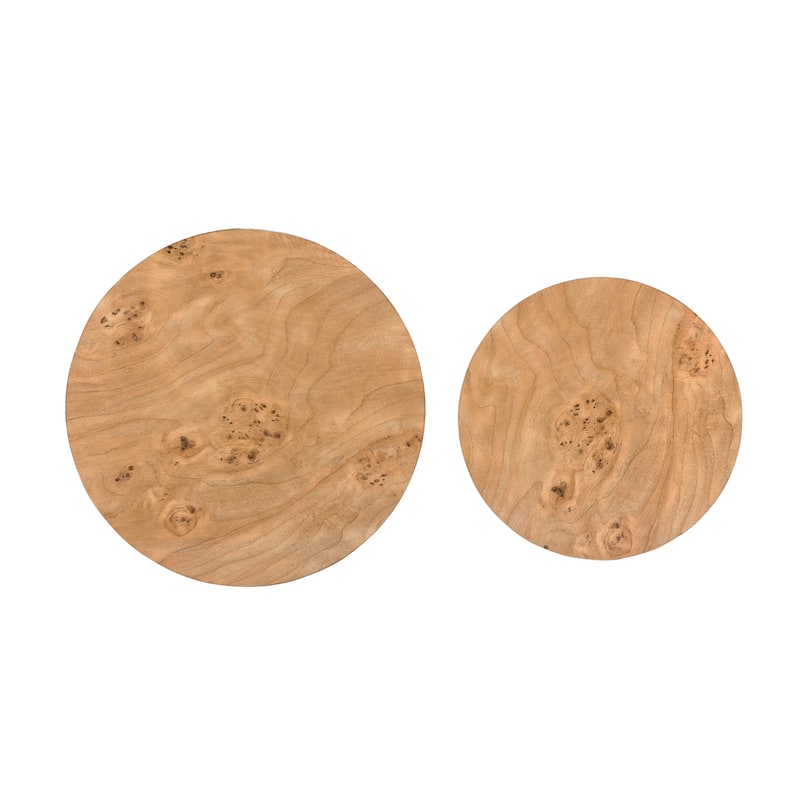 Christopher Knight Home - Mollet Modern 2-Piece Nesting Side End Table Set with Cylindrical Silhouette, Versatile Indoor Use