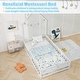 preview thumbnail 22 of 20, Costway Twin Size Montessori Floor Bed for Toddler with Lockable Door