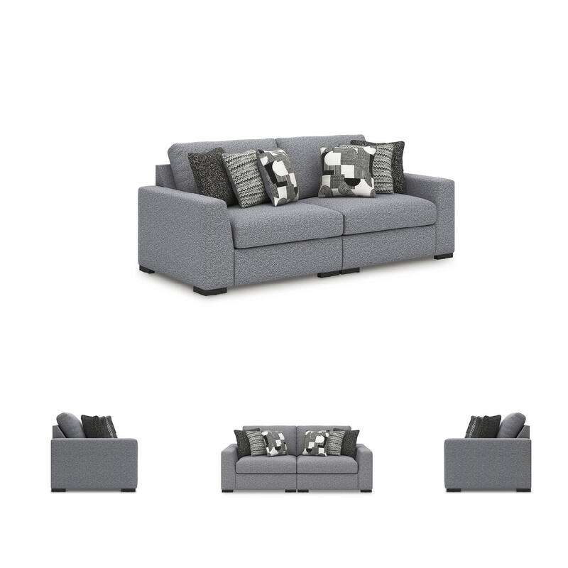 Signature Design by Ashley Bealton Gray 2-Piece Sectional - 100" W x 44" D x 41" H