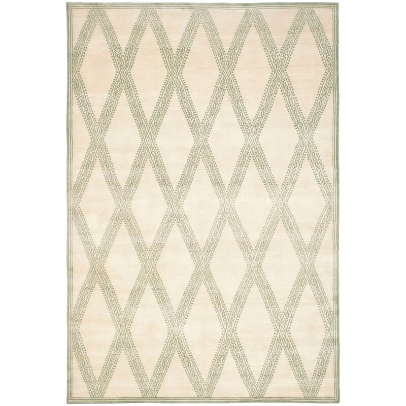 SAFAVIEH Couture Hand-knotted Kerti Wool/ Silk Rug - 8' x 10' - Ivory