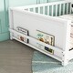preview thumbnail 53 of 66, Twin Size Floor Bed Frame for Kids Bed with Fence Guardrails Endbed Storage Splint Platform Bed - Available with or without Door