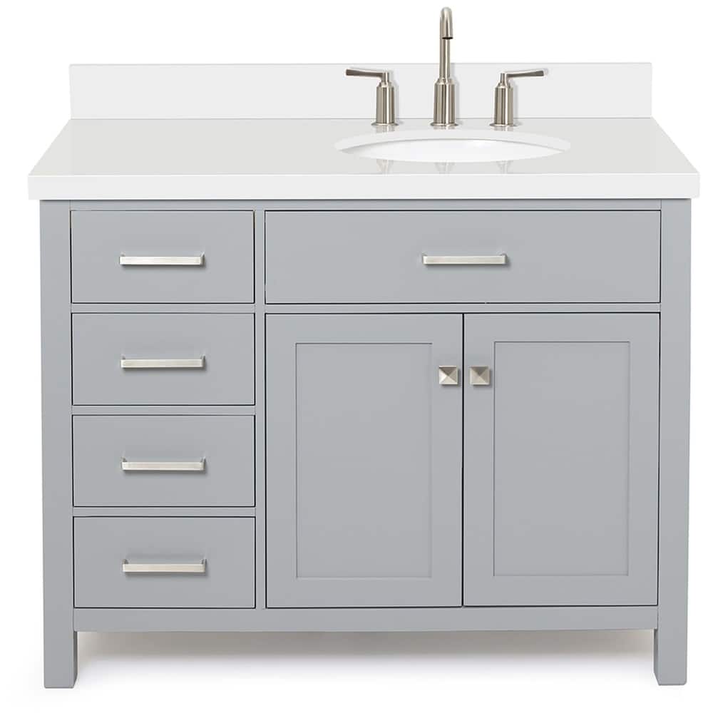 Ariel H043SRWQOVO Bristol 43" Free Standing Single Oval Basin Vanity