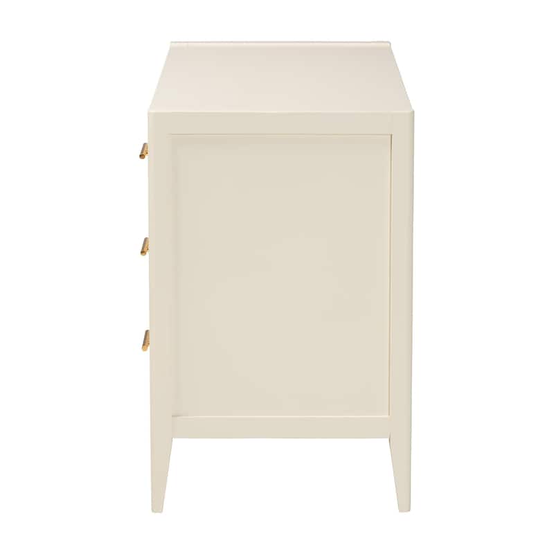 Primrose Mid-Century Fluted Wood 6-Drawer Dresser