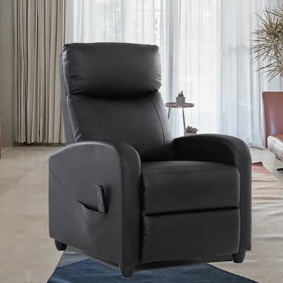 Recliner Chair with Lumbar Support Home Theater Seating with Remote Control Adjustable PU Sofa Armchair for Living Room