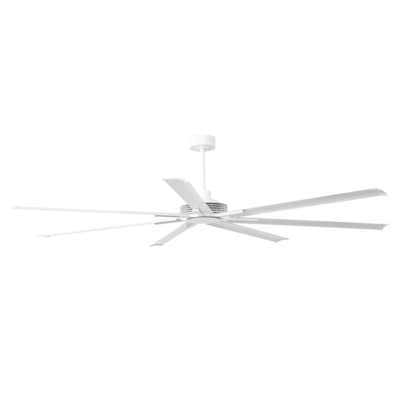 84" Industrial Aluminum Warehouse Black Extra Large Ceiling Fan with Remote