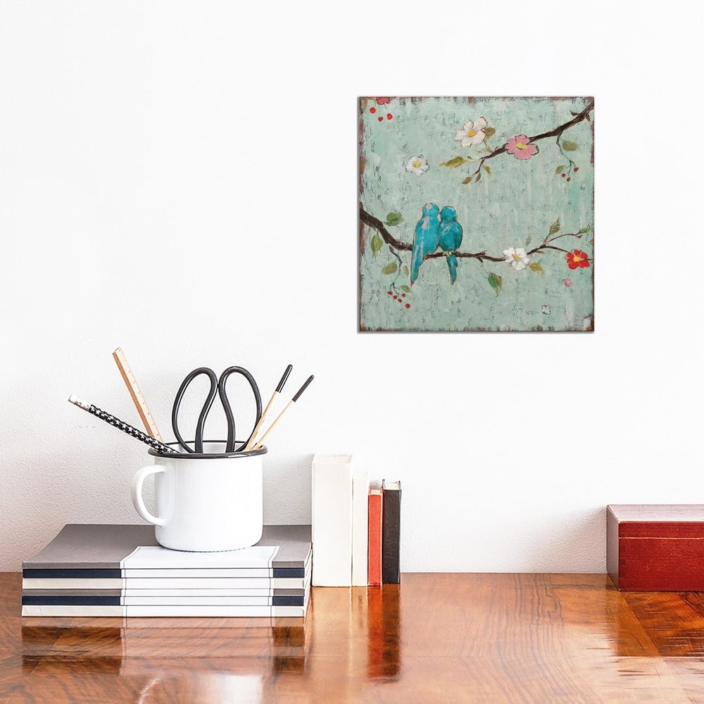 iCanvas 'Love Birds IV' by Katy Frances Canvas Wall Print
