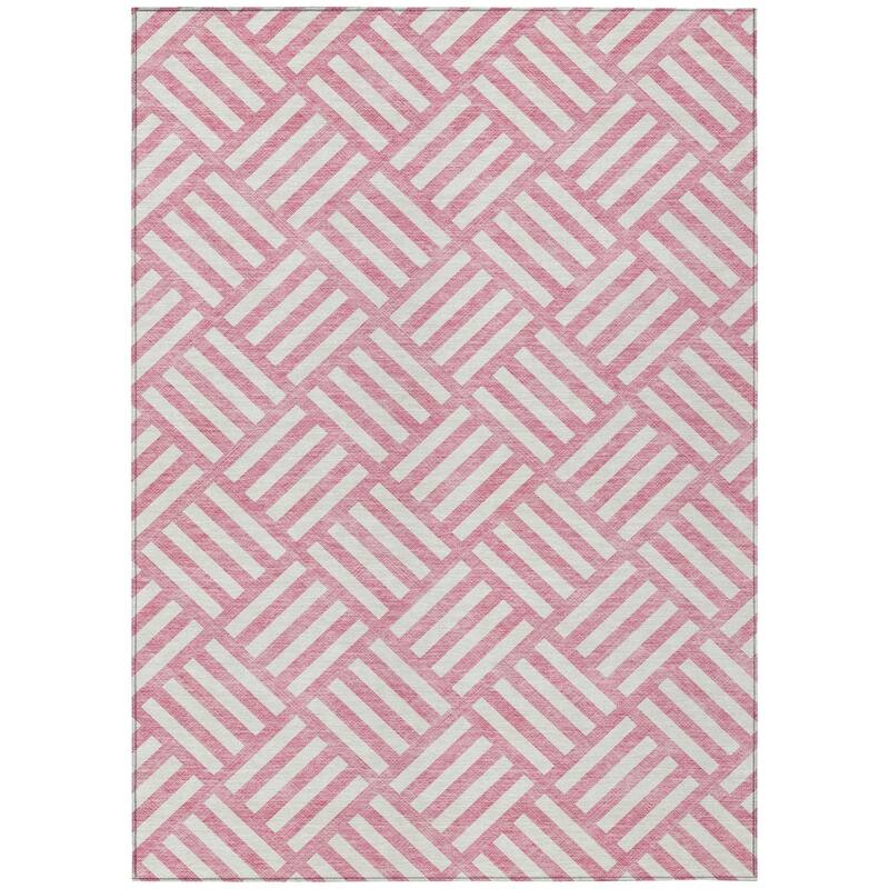 HomeRoots Geometric Transitional Rectangle Outdoor Rug