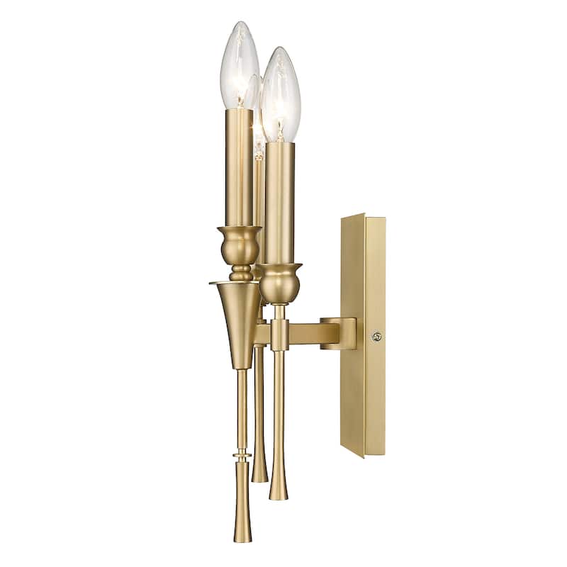 Golden Lighting Landon 3-light Wall Sconce in Brushed Champagne Brass