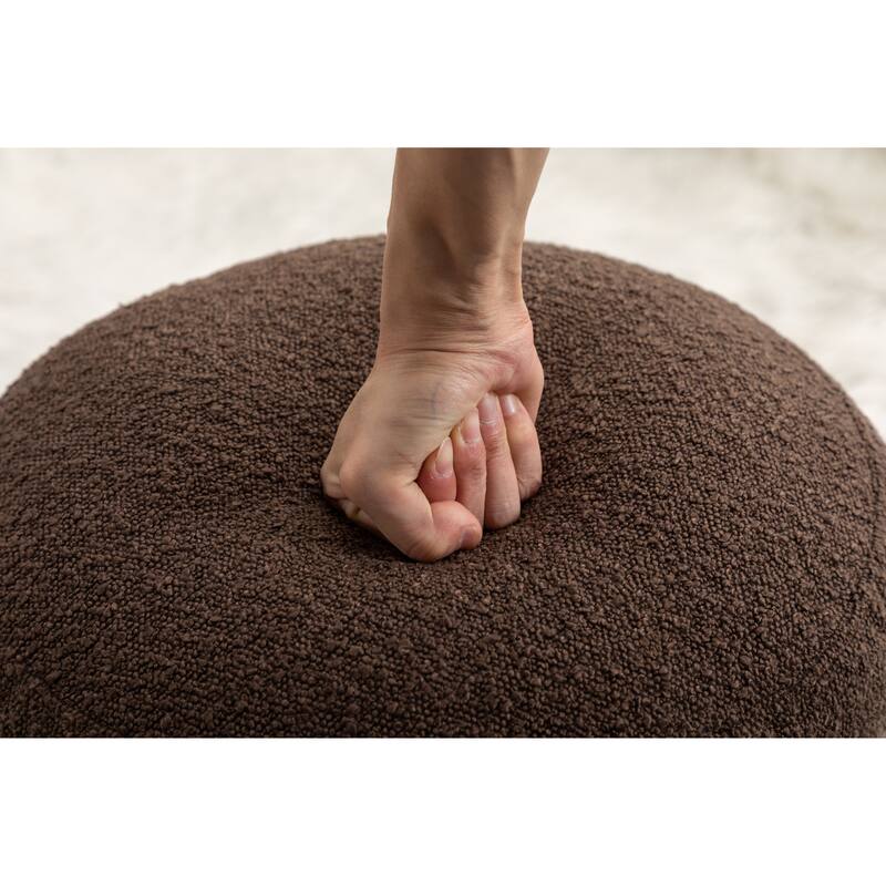 Velvet Round Footrest Ottoman