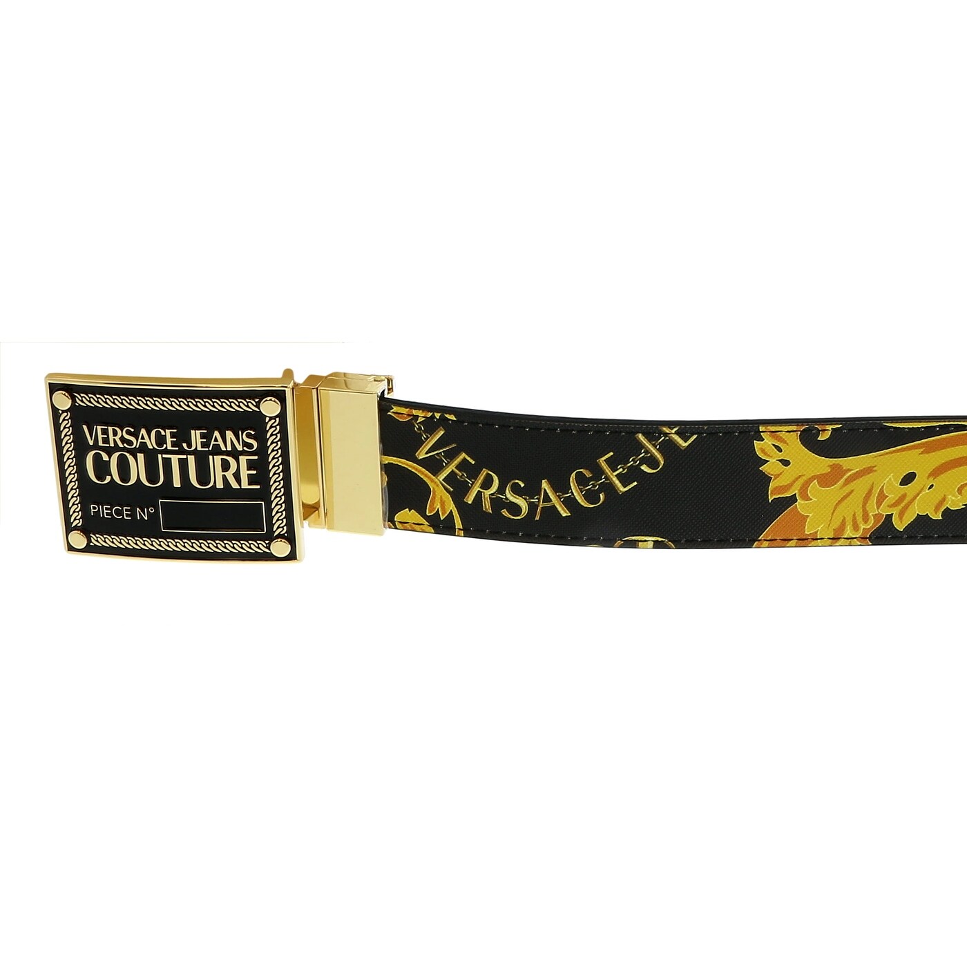 Versace Jeans Couture Black/Gold Signature Buckle Chain Print