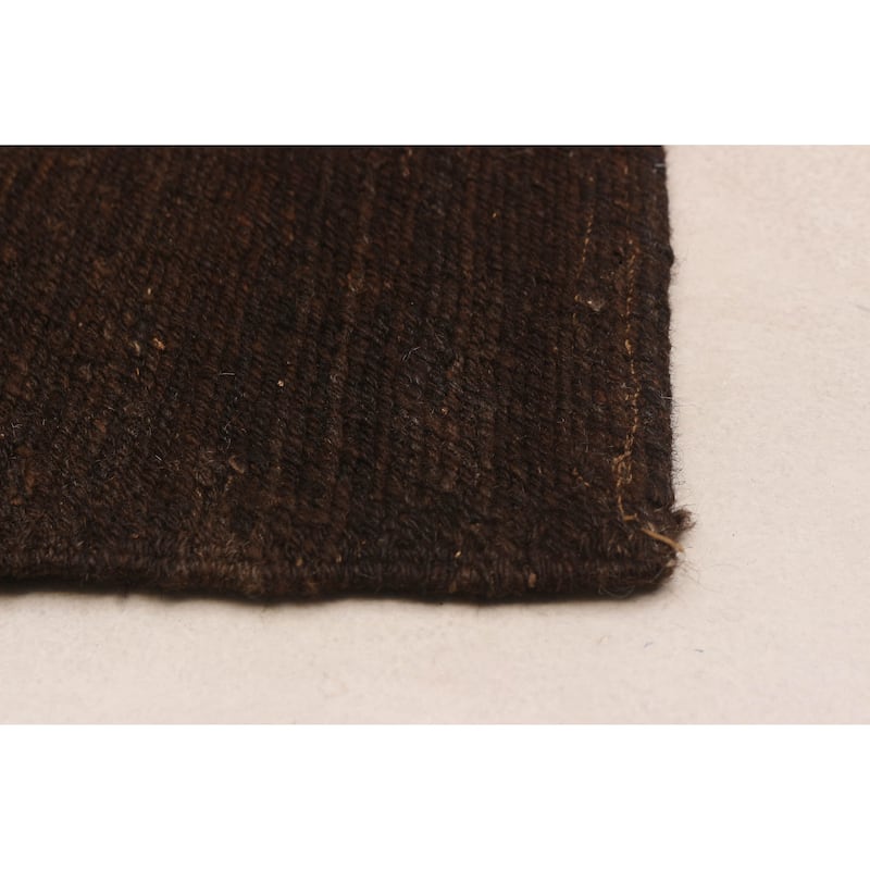 ECARPETGALLERY Flat-Weave Natural Brown Wool Tapestry Kilim - 4'10 x 6'7
