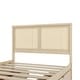 preview thumbnail 7 of 46, Rattan Platform Bed Frame with 4 Storage Drawers and Wooden Rattan Headboard for Kids, No Box Spring Needed