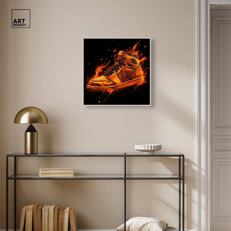 Jumpman on Fire I Canvas by Art Remedy
