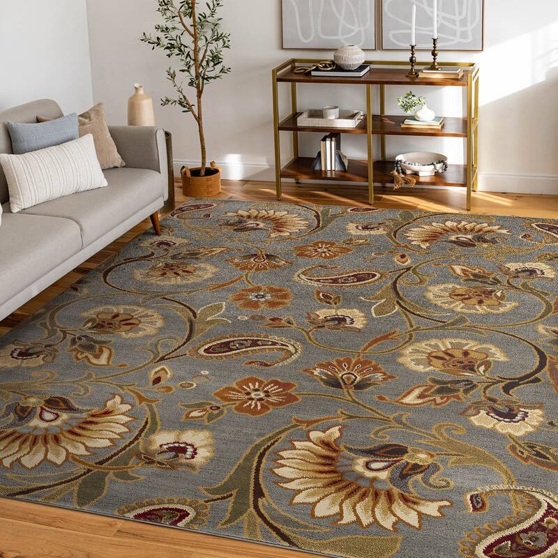Infinity Transitional Floral Indoor Area Rug